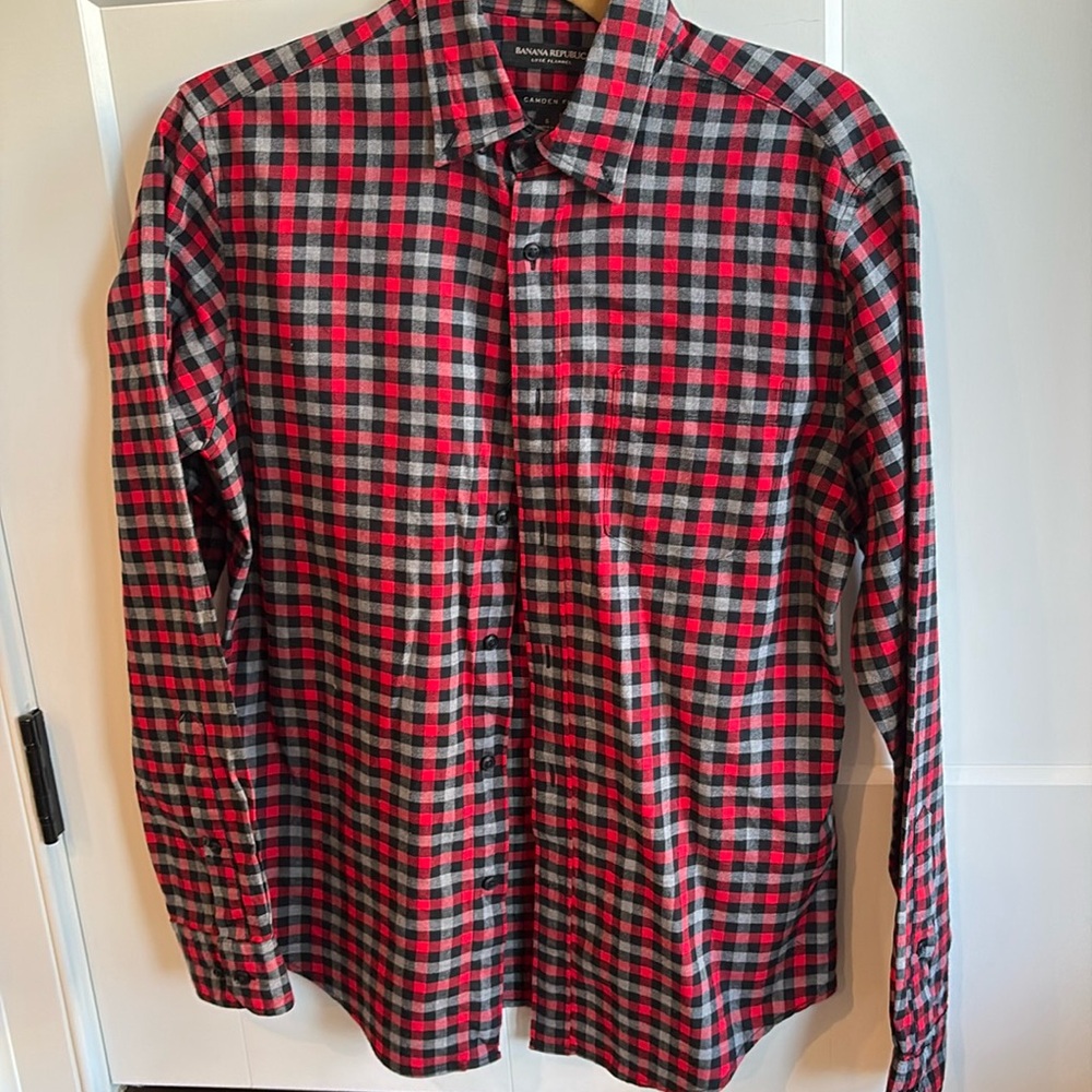 Banana Republic  plaid flannel shirt